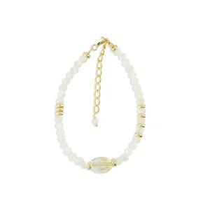 Bracelet nacre facettée et citrine BRNACENF0016V