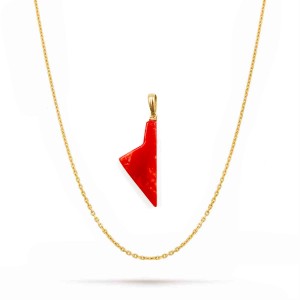 Pendentif Corse en corail stylisée PDCORF0034O