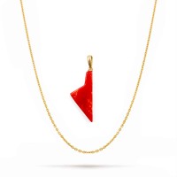 Pendentif Corse en corail stylisée PDCORF0034O