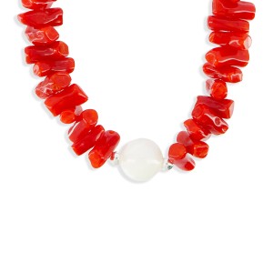 Bracelet corail et perle de nacre BRCORENF0022A