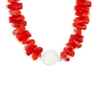 Bracelet corail et perle de nacre BRCORENF0022A