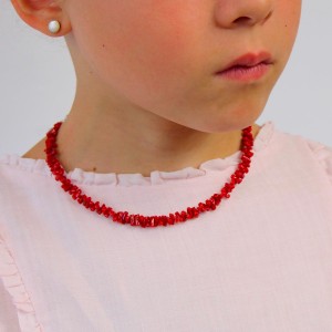 Collier en corail brut COCORENF0015A