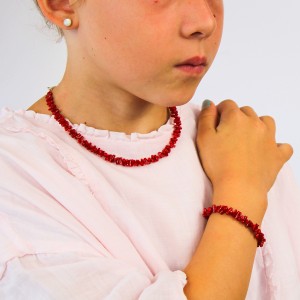 Bracelet en corail brut BRCORENF0023A
