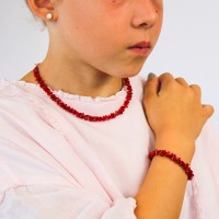 Bracelet en corail brut BRCORENF0023A