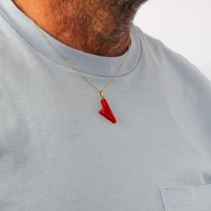 Pendentif Corse en corail stylisée PDCORF0034O