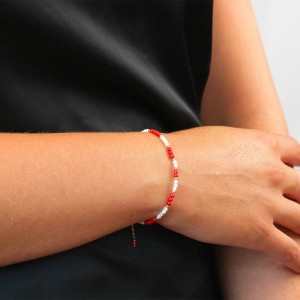 Bracelet en corail et nacre blanche BRNACF0056V