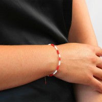 Bracelet en corail et nacre blanche BRNACF0056V