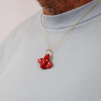 Raie en corail rouge véritable PDCORF0031O