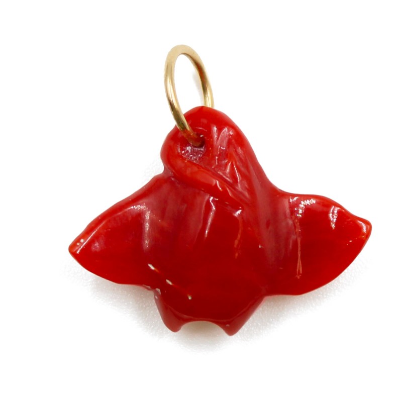Raie en corail rouge véritable PDCORF0031O Raie en corail rouge véritable PDCORF0031O