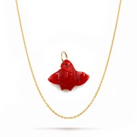 Raie en corail rouge véritable PDCORF0031O