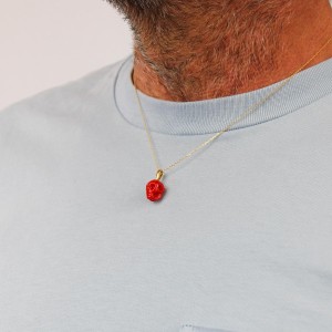 Crâne en corail rouge véritable PDCORF0030O