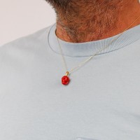 Crâne en corail rouge véritable PDCORF0030O