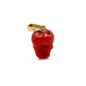 Crâne en corail rouge véritable PDCORF0030O