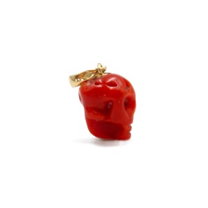 Crâne en corail rouge véritable PDCORF0030O