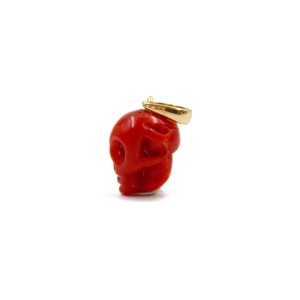 Crâne en corail rouge véritable PDCORF0030O