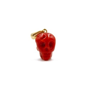 Crâne en corail rouge véritable PDCORF0030O