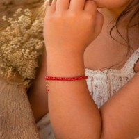 Bracelet en rondelles de corail BRCORENF0026G
