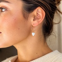 Créoles cœur en nacre et gold filled BONACF0053G