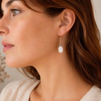 Boucles d'oreilles nacre et turquoise BONACF0026G