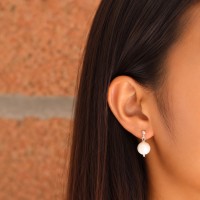 Boucles d'oreilles perle de nacre BONACF0013A