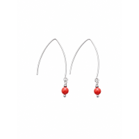 Boucles d'oreilles pendantes corail BOCORF0020A