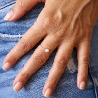Bague argent et sa perle de nacre BANACF0013A
