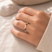 Bague en nacre et pierres BANACF008G