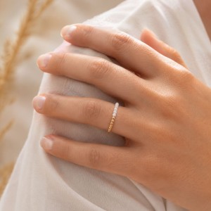 Bague en nacre et vermeil BANACF007G