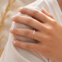 Bague en nacre et vermeil BANACF007G