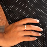 Bague en corail rouge et perles de nacre BACORF0010G