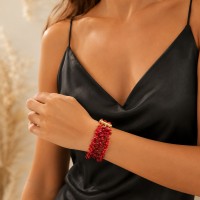 Bracelet  trois fils en corail brut BRCORF0073G