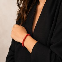 Bracelet en galets de corail BRCORF0067G