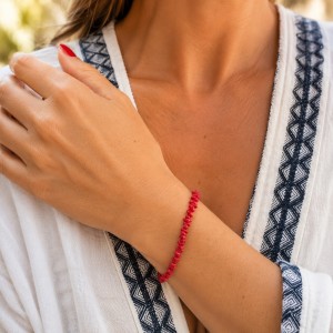 Bracelet en cupolini de corail rouge BRCORF0054A