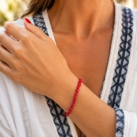 Bracelet en cupolini de corail rouge BRCORF0054A