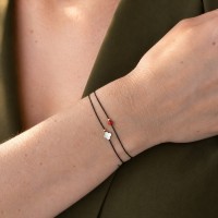 Bracelet petite perle de corail rouge BRCORFT0018VC