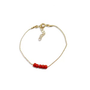 Bracelet chaine et corail...
