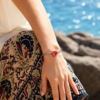 Bracelet fantaisie en corail BRCORFTF002A