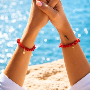Bracelet en corail rouge BRCORF0011A