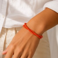 Bracelet en perles de corail rouge BRCORF005A