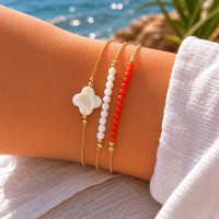 Bracelet en perles de corail BRCORF003G