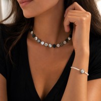 bracelet nacre blanche et noire BRNACF0036G
