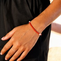 Bracelet en corail et nacre BRCORF0026G