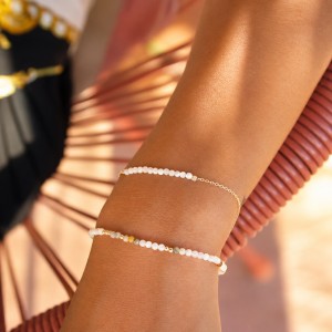 Bracelet en perles de nacre et agate BRNACF0015A