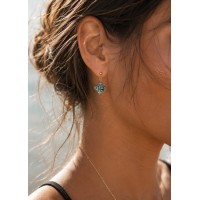 Boucles d’oreilles trèfles en nacre abalone et gold filled BONACF0056G
