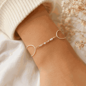 Bracelet en nacre et rhodochrosite BRNACFT0010G