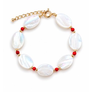 Bracelet nacre blanche et...