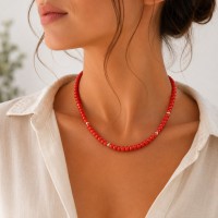 Collier en corail rouge de Corse COCORF0084A