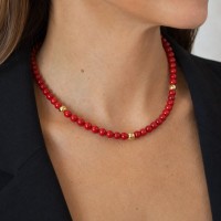 Collier exceptionnel en perles de corail et or COCORF002O