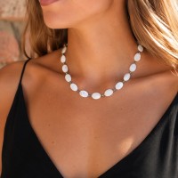 Collier pastilles de nacre et turquoise CONACF0046G