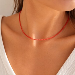 Collier en petite perle de corail COCORF0060A